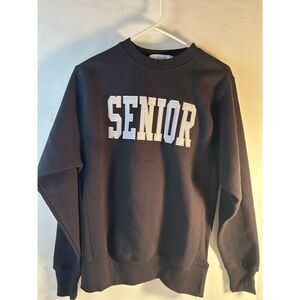Jostens "Senior" sweatshirt‎ black small s rn#117579